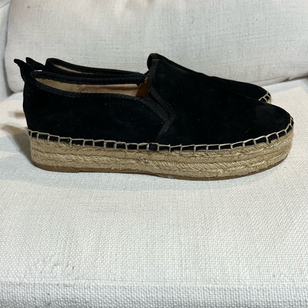 Sam Edelman suede Carrin Platform Spadrille black size 7.5